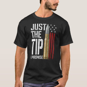 T-shirt Juste Le Conseil Je Promets Puce American Flag Gun
