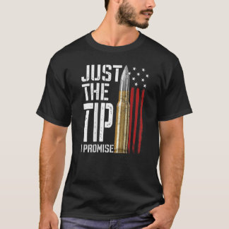 T-shirt Juste Le Conseil Je Promets Puce American Flag Gun