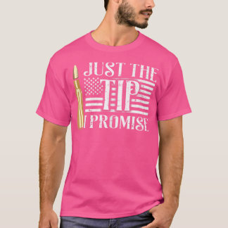 T-shirt Juste Le Conseil Je Promets Usa Flag Gun Bullet