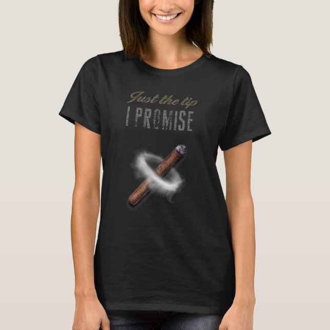 T-shirt Juste le pourboire Je promets Cigar pour les homme (Devant)