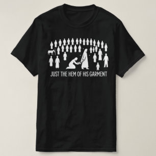 T-shirt Juste l'Ourlet de Son Vêtement Femme Touche Jésu