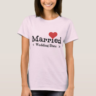 T-shirt Juste marié (date du Mariage)