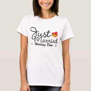 T-shirt Juste Marié "Date Mariage"