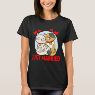 T-shirt Juste marié Mariage de mariée de chats