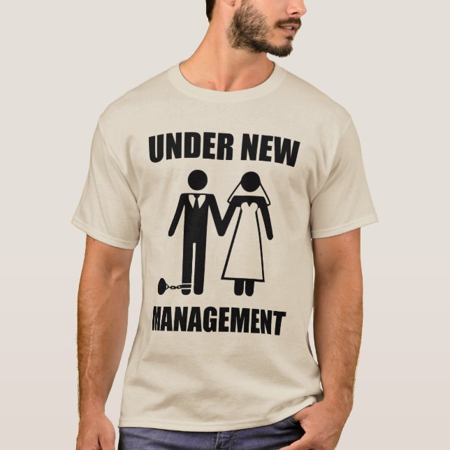 T-shirt Juste marié, sous la nouvelle gestion (Devant)