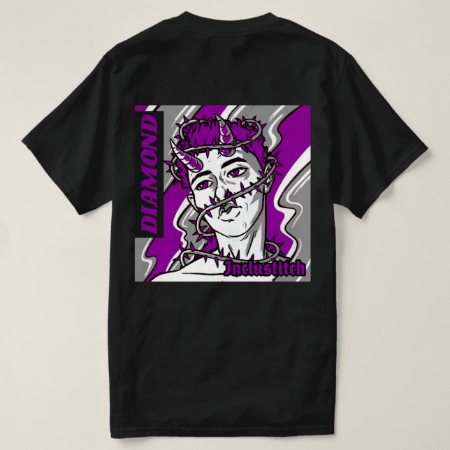 T-shirt Juste pas d'homosexuel ou de démi-exuel (Design dos)