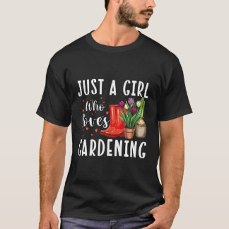 T-shirt Juste qui aime jardiner Plante Gardener