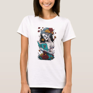T-shirt Juste Un Autre Chapitre Skeleton Lecture