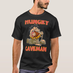 T-shirt Juste Un Cavalier Affamé Manger Primitive Caveman 