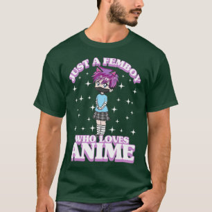 T-shirt Juste Un Femboy Qui Aime Anime Chibi Anime Boy