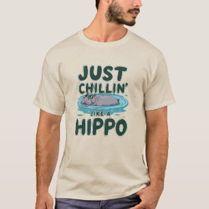 T-shirt Juste un froid comme un hippo