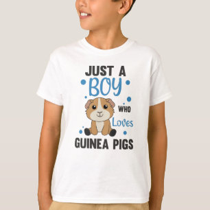 T-shirt Juste un garçon que Guinée Cochon aime animal doux