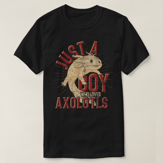 T-shirt Juste Un Garçon Qui Aime Aolotls Salamander Animal (Design devant)
