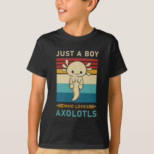 T-shirt Juste un garçon qui aime Axolotls, mignon Axolotl