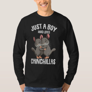 T-shirt Juste Un Garçon Qui Aime Chinchillas Garçons Enfan