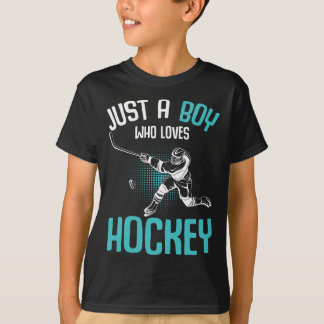 T-shirt Juste un garçon qui aime joueur de hockey sur glac