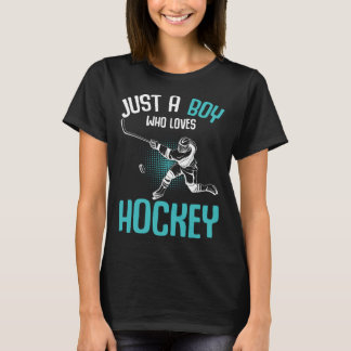 T-shirt Juste un garçon qui aime joueur de hockey sur glac