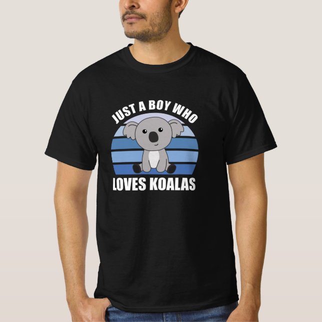 T-shirt Juste un garçon qui aime Koalas - Cute Koala (Devant)