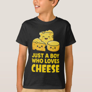 T-shirt Juste un garçon qui aime le fromage Mignon Kawaii