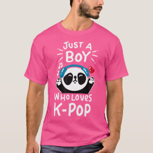 T-shirt Juste Un Garçon Qui Aime Le K-Pop Panda Kpop Shirt