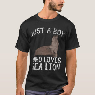 T-shirt Juste un garçon qui aime le lion de mer
