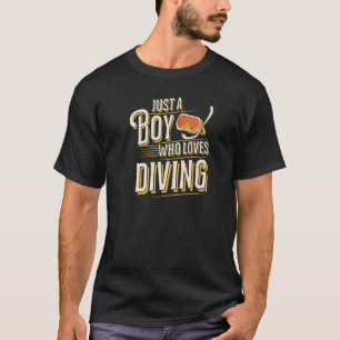 T-shirt Juste un garçon qui aime le moniteur de plongée en