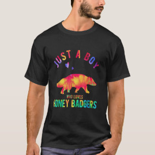 T-shirt Juste Un Garçon Qui Aime Les Badgers De Miel Badge