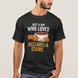 T-shirt Juste Un Garçon Qui Aime Les Bâtons Mozzarella