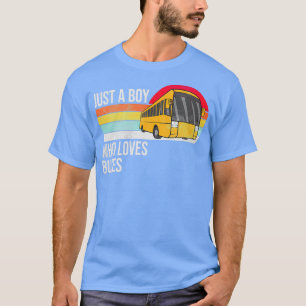 T-shirt Juste Un Garçon Qui Aime Les Bus Vintages