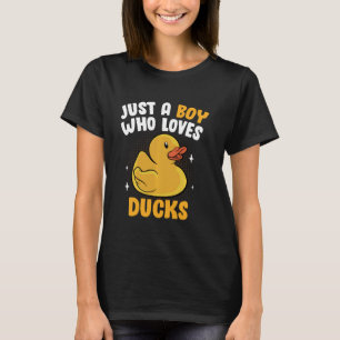 T-shirt Juste Un Garçon Qui Aime Les Canards En Caoutchouc