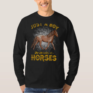 T-shirt Juste Un Garçon Qui Aime Les Chevaux Espagnol Must
