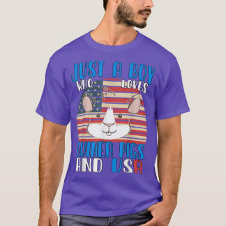 T-shirt Juste Un Garçon Qui Aime Les Cochons De Guinée Et 