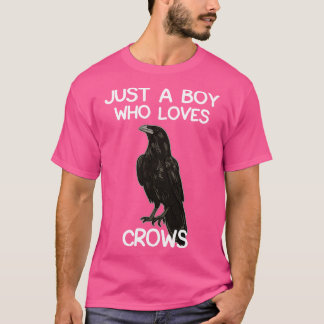 T-shirt Juste un garçon qui aime les corbeaux