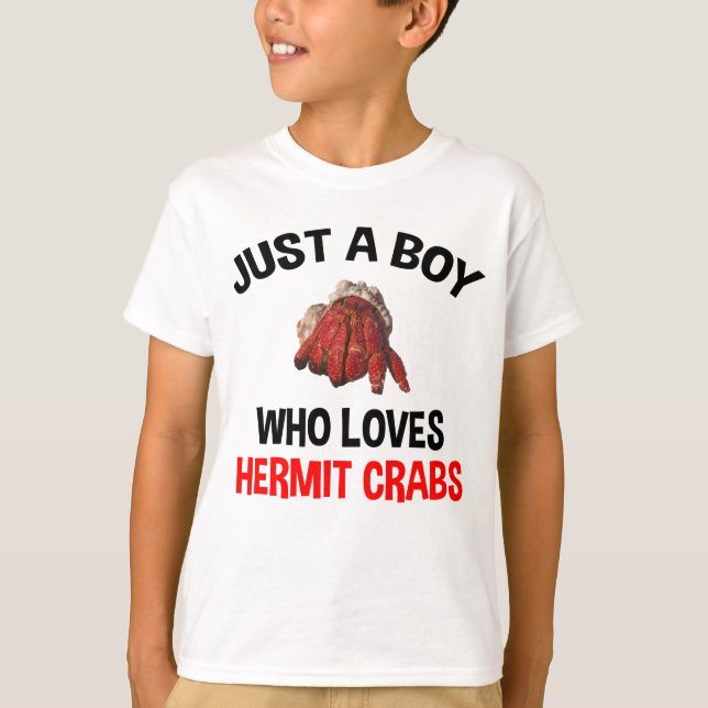 T-shirt Juste un garçon qui aime les crabes ermites (Devant)