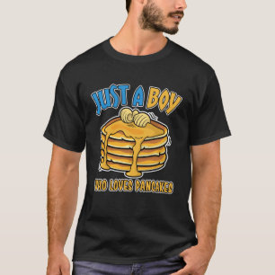 T-shirt Juste un garçon qui aime les crêpes Petit déjeuner