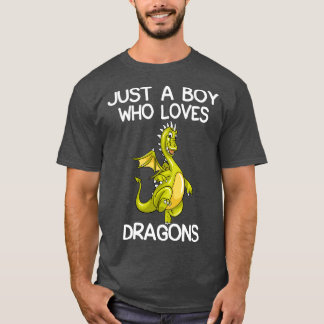 T-shirt Juste Un Garçon Qui Aime Les Dragons