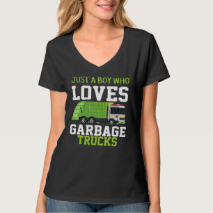T-shirt Juste Un Garçon Qui Aime Les Garbage Trucks Garbag