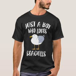 T-shirt Juste un garçon qui aime les mouettes Amoureux des