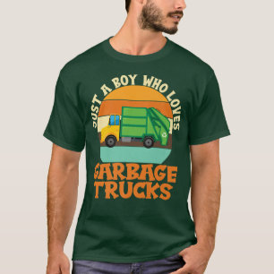 T-shirt Juste Un Garçon Qui Aime Les ordures Camion Camion