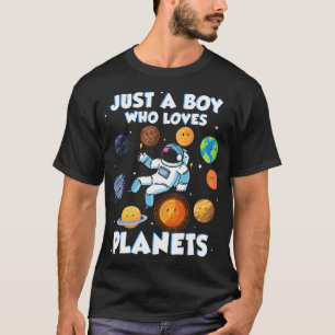 T-shirt Juste Un Garçon Qui Aime Les Planètes Astrologie S