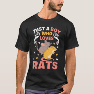 T-shirt Juste Un Garçon Qui Aime Les Rats Mignonne Proprié
