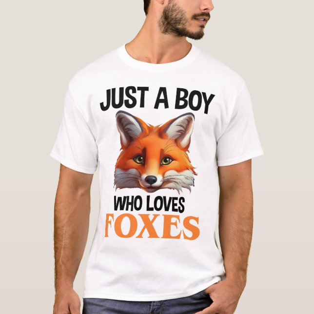T-shirt Juste Un Garçon Qui Aime Les Renards (Devant)