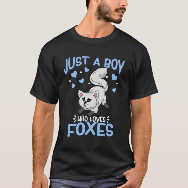 T-shirt Juste Un Garçon Qui Aime Les Renards Bébés Bébé Ba (Devant)