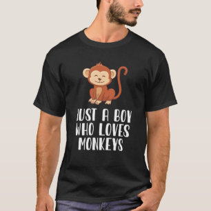 T-shirt Juste Un Garçon Qui Aime Les Singes