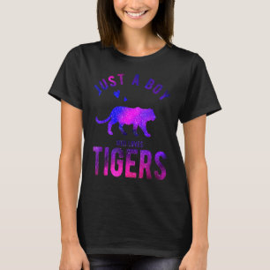 T-shirt Juste Un Garçon Qui Aime Les Tigers Tigre Tiger
