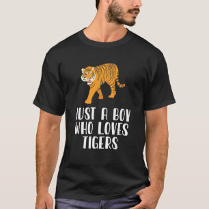 T-shirt Juste un garçon qui aime les tigres