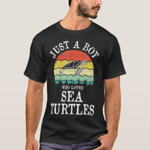 T-shirt Juste Un Garçon Qui Aime Les Tortues marines
