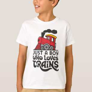 T-shirt Juste un garçon qui aime les trains et la Locomoti