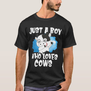 T-shirt Juste Un Garçon Qui Aime Les Vaches Enfants Tout-