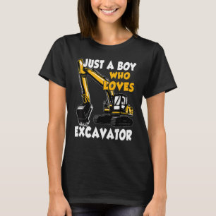 T-shirt Juste Un Garçon Qui Aime Les Véhicules De Construc
